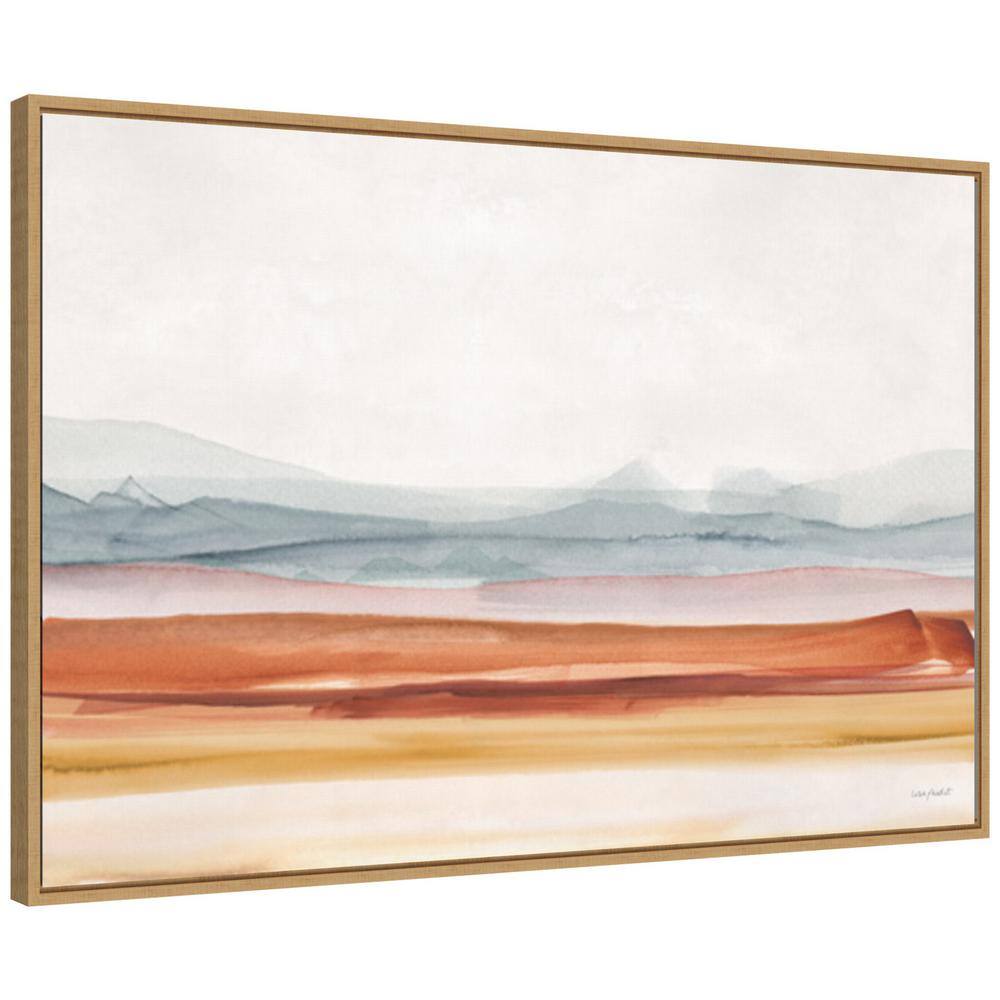Sierra Hills Abstract Landscape Canvas Print with Maple Frame
