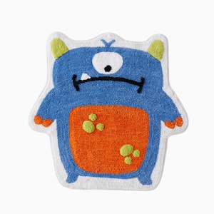 Multi 27 in. x 27 in. Polyester Monsters Bath Rug
