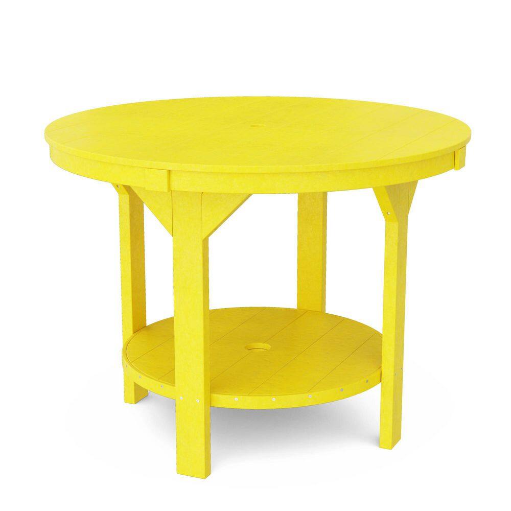Heritage Lemon Yellow HDPE Plastic Outdoor 48 in. Pub Counter Height Table price history on PriceWatchPro