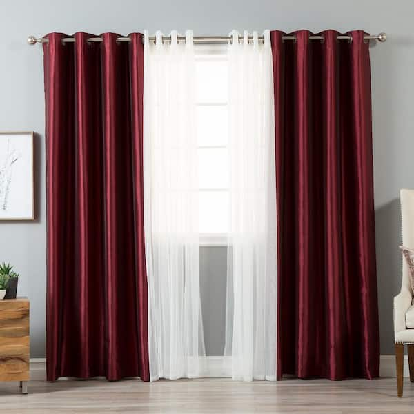 Best Home Fashion Tulle and Faux Silk Curtain