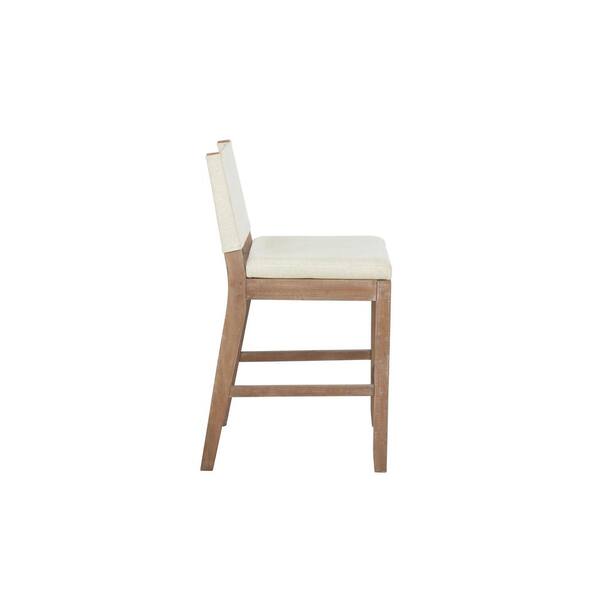 Nathan James Linus 36 In Natural Flax, 36 Seat Height Outdoor Bar Stools