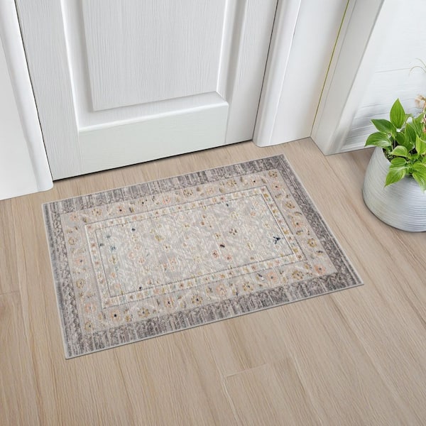 Crestwood Gray 2 ft. x 3 ft. Oriental Indoor Area Rug