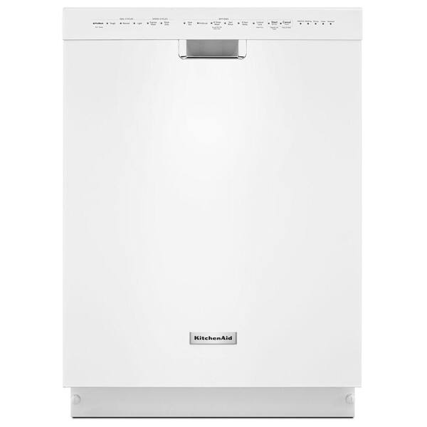 KitchenAid 24 in. Front Control Dishwasher in White with Stainless Steel Tub