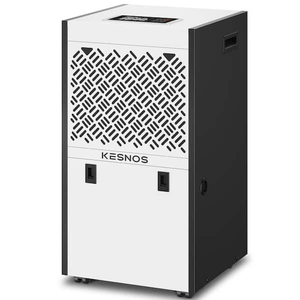 Kesnos 155-Pint Industrial Dehumidifier with Smart Dry for Bedrooms, Basements or Humid Rooms up to 8,000 sq. ft. in White.