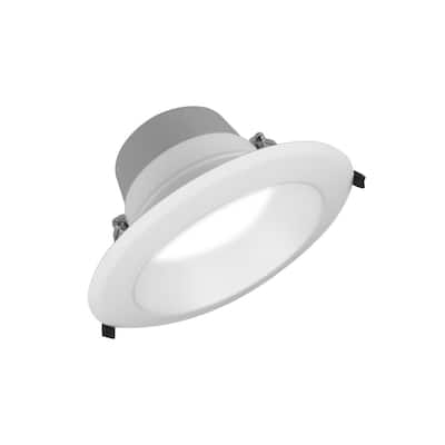 CLRv3 6 in. Selectable CCT Canless White Commercial Integrated LED Recessed Light Trim