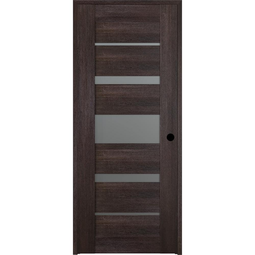 "Vona 07-03 36""x 96"" Right-hand 7 Lite Frosted Glass Solid Composite Core Veralinga Oak Wood Single Prehung Interior Door" price history on PriceWatchPro