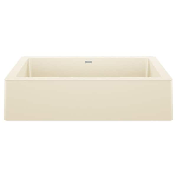 Blanco VINTERA Biscuit Granite Composite 30 in. Super Single Bowl Farmhouse Apron Kitchen Sink