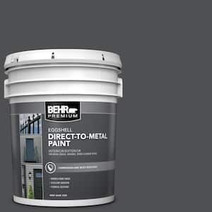 5 gal. #PPU26-01 Satin Black Eggshell Direct to Metal Interior/Exterior Paint