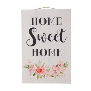 17.72 in. HL Wooden Home Sweet Home Word Sign Wall Decor