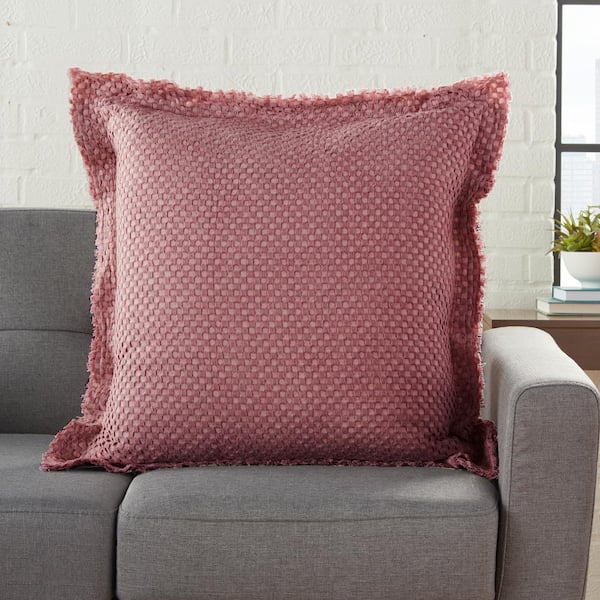 Mina Victory Lifestyles Maroon 22 in. x 22 in. Throw Pillow 068776