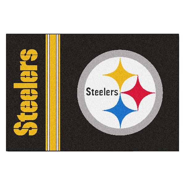 FANMATS Pittsburgh Steelers Black 3 ft. x 2 ft. Mascot Helmet Area Rug  31752 - The Home Depot