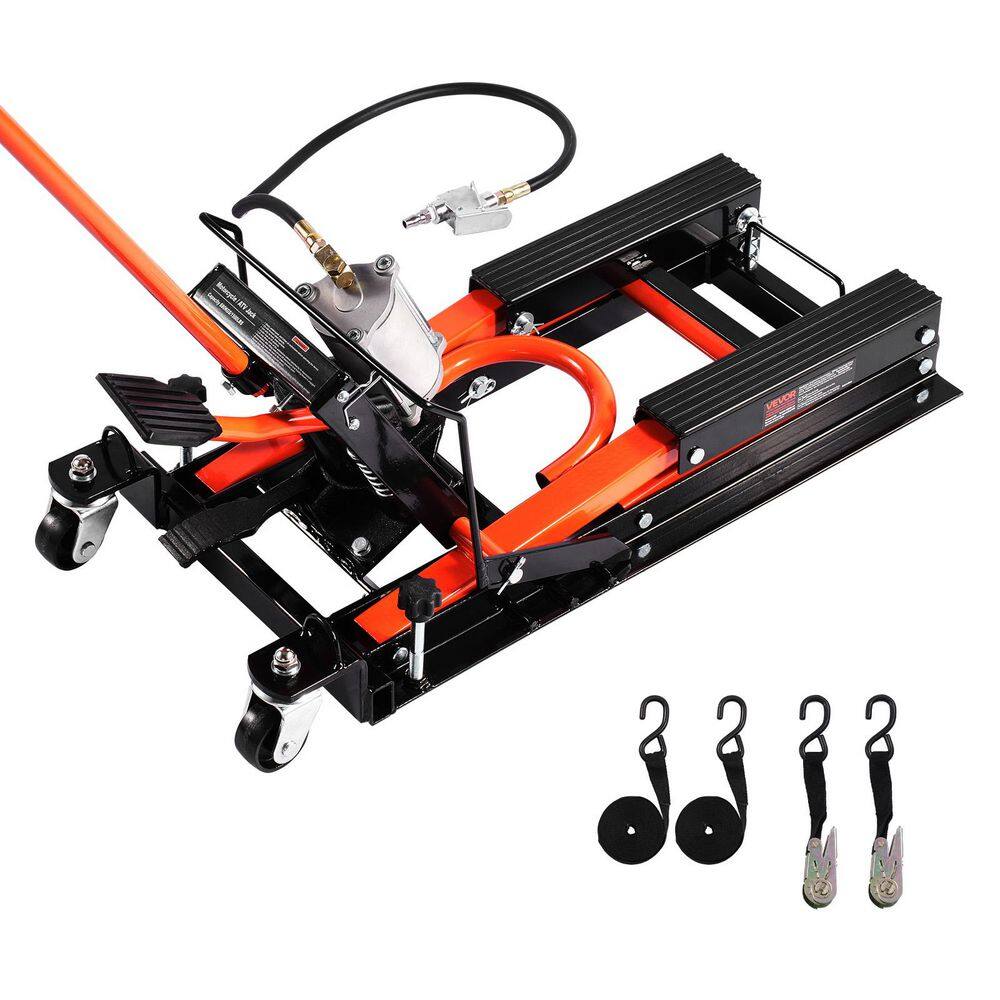 Motorcycle Lift, 1500 lbs Capacity, Hydraulic & Pneumatic Jack, 4.1-15 in Height, Heavy Duty Stand with Ramp & 2 Casters price history on PriceWatchPro