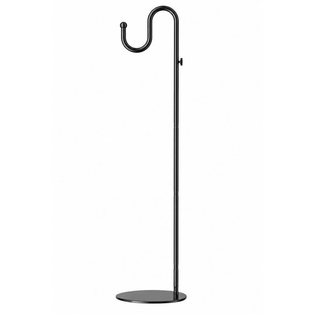 74 Inch Black Metal Adjustable Shepherds Hook Stand with Heavy Duty Base for Hanging Bird Feeders, Plants, 1 Piece price history on PriceWatchPro