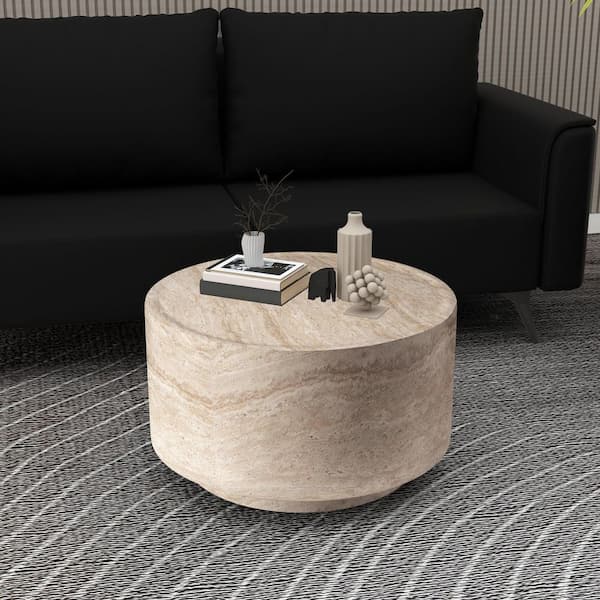 Leisuremod Minimalist Side Table with Assembled 36 in. Round