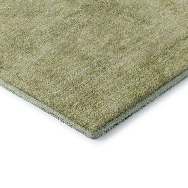 Mayfield Premium Machine Washable Abstract AMF1647 Aloe 5 ft. x 7 ft. 6 in. Area Rug