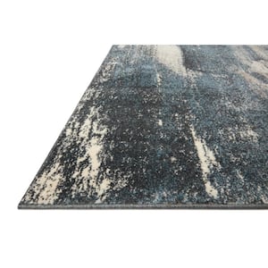 Spirit Indigo/Ivory 7 ft. 10 in. x 10 ft. Abstract Contemporary Area Rug