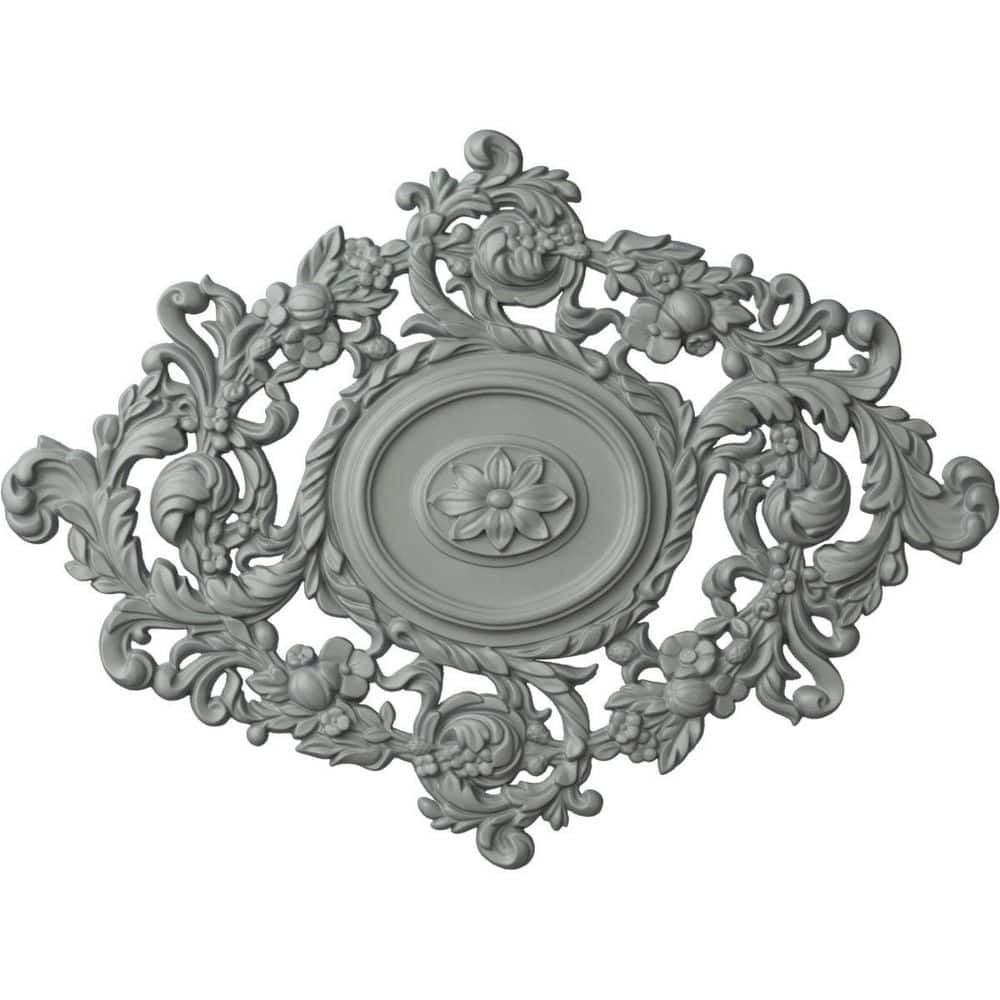 Primed White Ornate Urethane Ceiling Medallion 22.5" x 30.38"