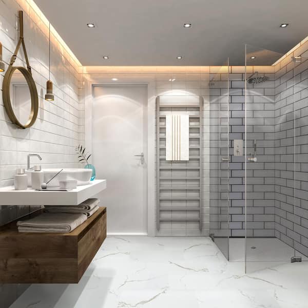 Eddinger 12 MIL x 12 in. x 24 in. Waterproof Click Lock Vinyl Plank Flooring (19.37 sq. ft./case)