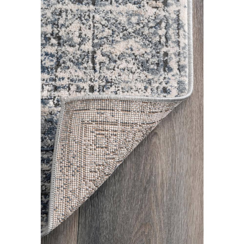 Blue 9' x 12' Medallion Synthetic Easy Care Rug