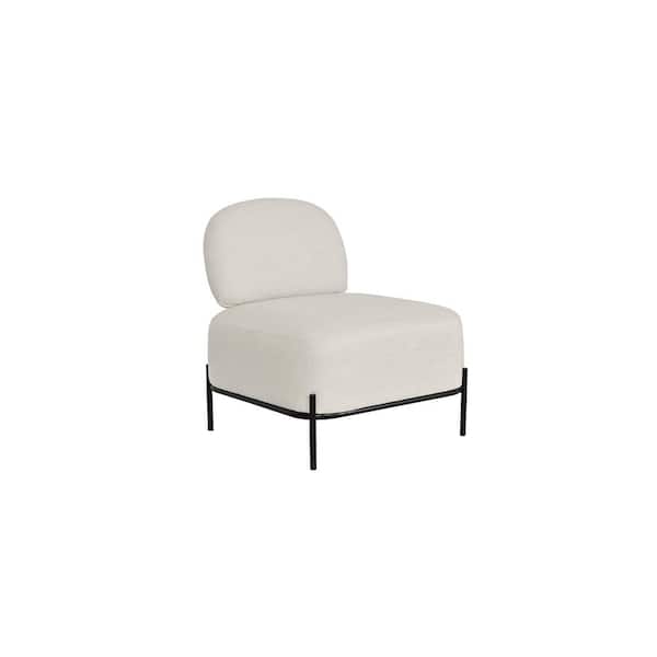 ARTFUL LIVING DESIGN Hilario 27.8" Ivory Side Chair with Metal Legs