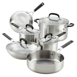 Stainless Steel, 10-Piece, Stainless Steel Cookware Set