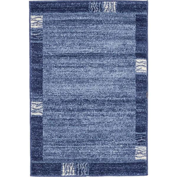 Unique Loom Del Mar Sarah Navy Blue 2' 2 x 3' 0 Area Rug