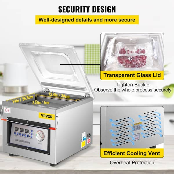 Vakumar VH1506 Vacuum Food Sealer Packaging Machine For Home Kitchen Food  Saver Bags Commercial Vacuum Food Sealing