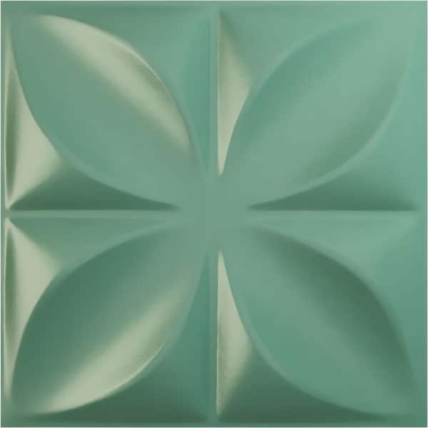 Ekena Millwork 19-5/8"W x 19-5/8"H Alexa EnduraWall Decorative 3D Wall Panel, Sea Mist (12-Pack for 32.04 Sq.Ft.)