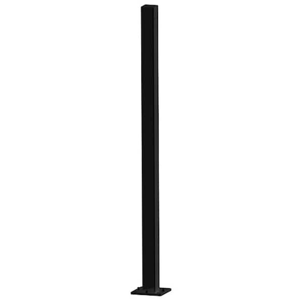 MountainView 42 in. H x 5 in. W Glass Deck Railing Matte Black Post