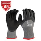Large Red Latex Level 5 Cut Resistant Insulated Winter Dipped Work Gloves