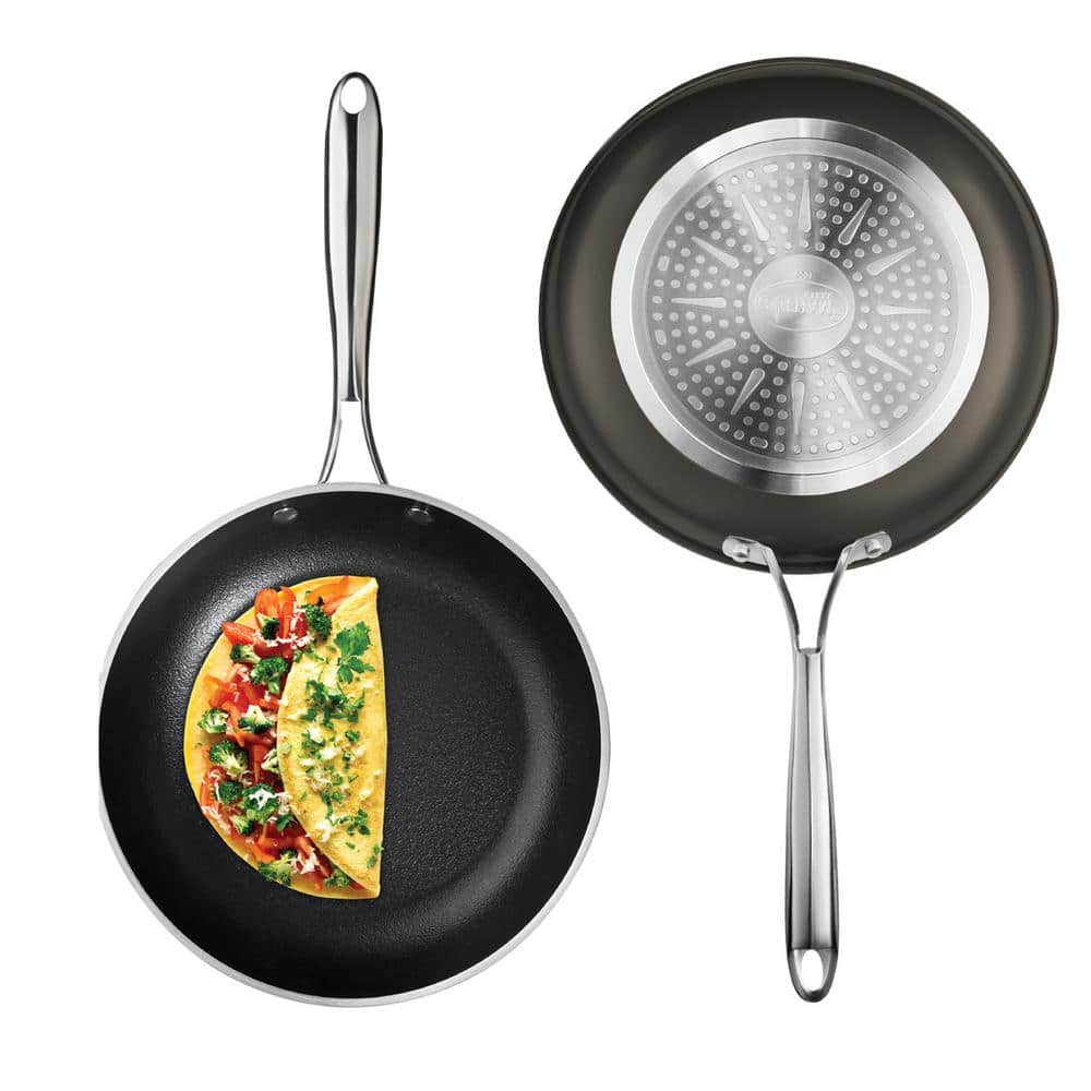 GOTHAM STEEL Hammered Non Stick Frying Pan with Lid, 14” Ceramic Frying Pan  Nonstick, Induction Pan for Cooking, Long Lasting Nonstick, 100% Toxin