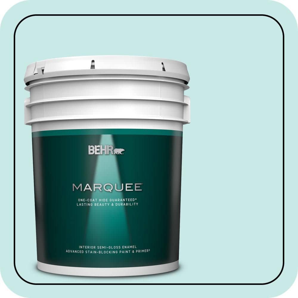 BEHR MARQUEE 5 gal. #M460-1 Tahitian Sky Semi-Gloss Enamel