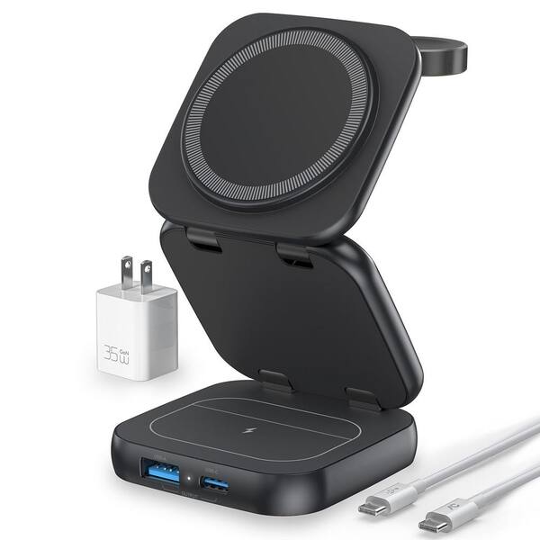 thumbnail image 2 of 120W Magnetic Charger Car Phone Holder 15W Fast Wireless Charging Autocar Phone Stand Touch Control Lights For IPhone Xiaomi 2 of 13