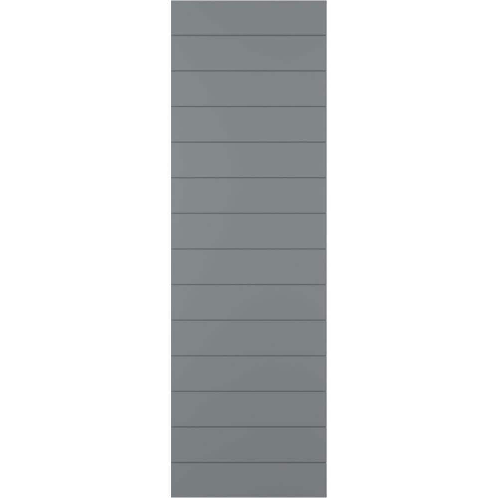 12 in. x 59 in. True Fit PVC Horizontal Slat Modern Style Fixed Mount Board and Batten Shutters Pair in Ocean Swell price history on PriceWatchPro