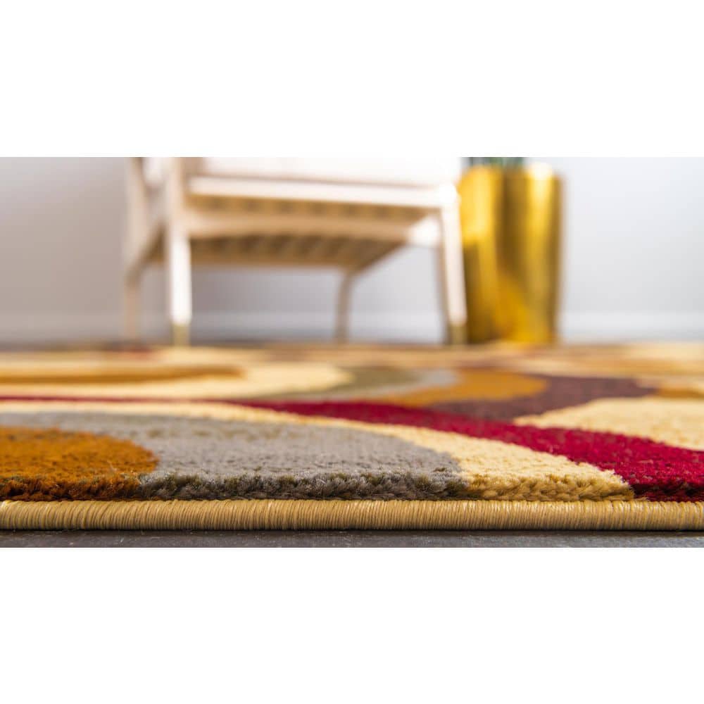 Modern Geometric Braided 8' x 10' Black Synthetic Area Rug