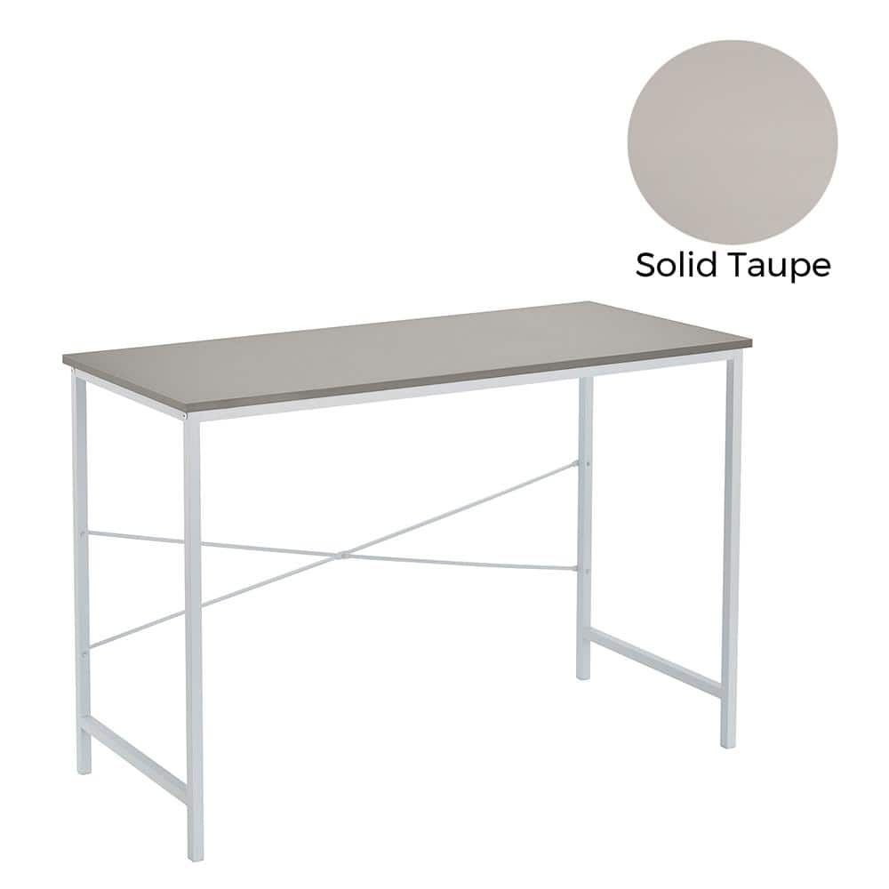 Modern Smoky Taupe Wood Writing Desk 43''