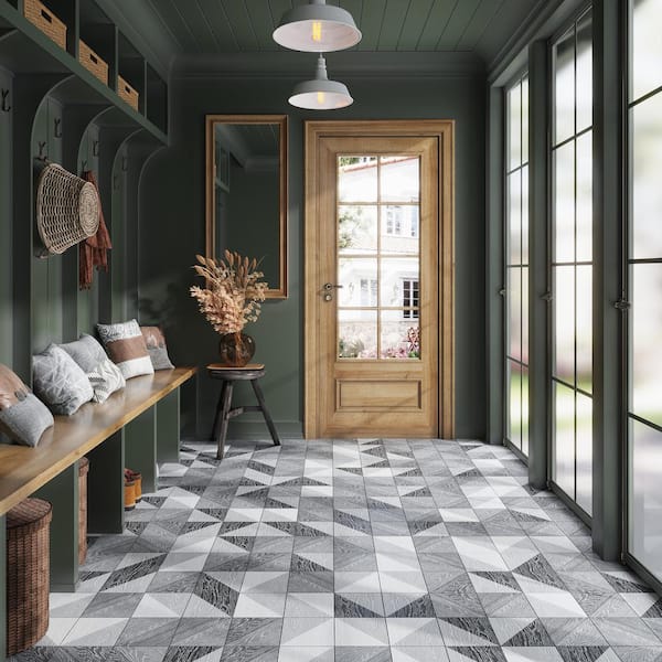 Lockwood 6.5 in. x 6.5 in. Gray Porcelain Matte Wall and Floor Tile (5.87 sq. ft./case) 20-Pack