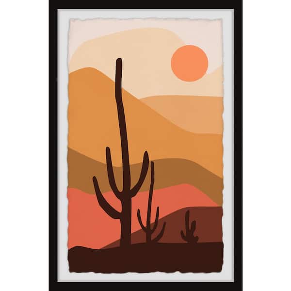 Unbranded "Cactus Hill" by Marmont Hill Framed Nature Art Print 24 in. x 16 in.