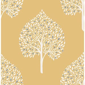 Grove Mustard Tree Mustard Wallpaper Sample