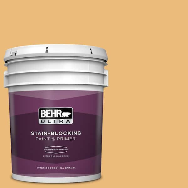 BEHR ULTRA 5 gal. #BXC-61 Early Harvest Extra Durable Eggshell Enamel Interior Paint & Primer