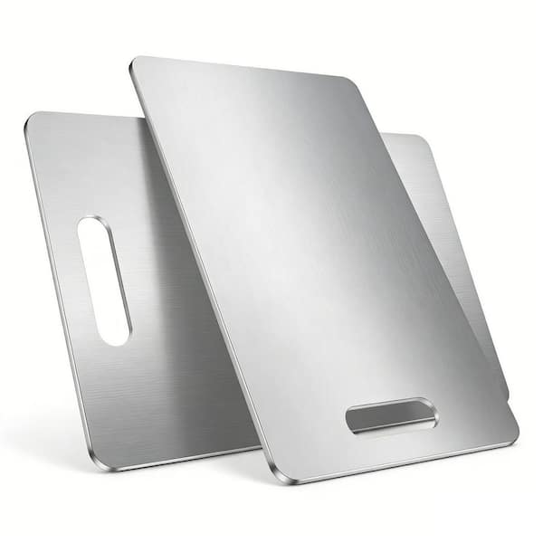 2 Pack 15 in. x 11 in. 100% Pure Titanium Cutting Board, Easy to Clean, Double-Sided, Food-Grade Cutting Board