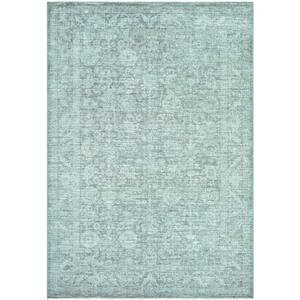 Galey Alix x Livabliss Maria Elena II Slate 2 ft. 7 in. x 7 ft. 3 in. Vintage Medallion Area Rug