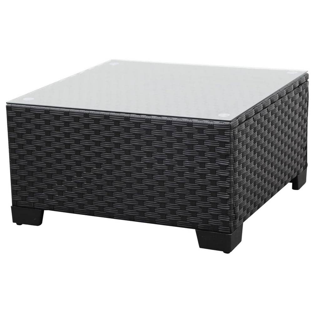 Black Wicker Patio Furniture Outdoor Coffee Table