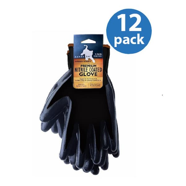 Blue Hawk 10-Pack Large Unisex Polyester Nitrile Dipped Gloves