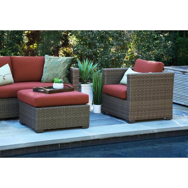Resin Wicker Patio Deep Seating Set, Home Depot Outdoor Furniture Canopy