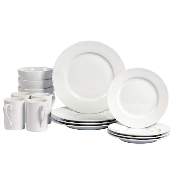Tabletops Unlimited TTU Gallery 12-pc. Black Rim Dinnerware Set, Service for 4, Black