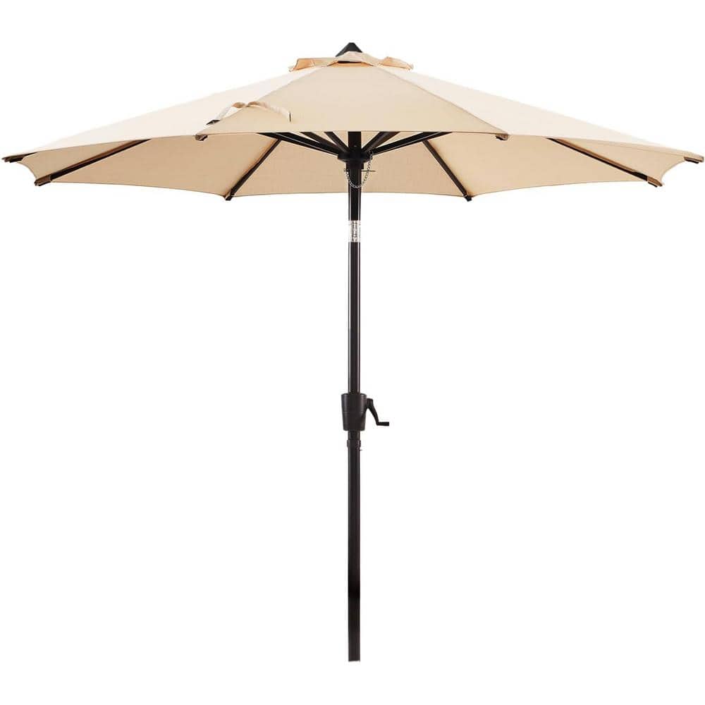 9 FT Push Button Tilt Patio Market Umbrella Beige