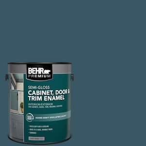 1 gal. #S460-7 Deep Breath Semi-Gloss Enamel Interior/Exterior Cabinet, Door & Trim Paint