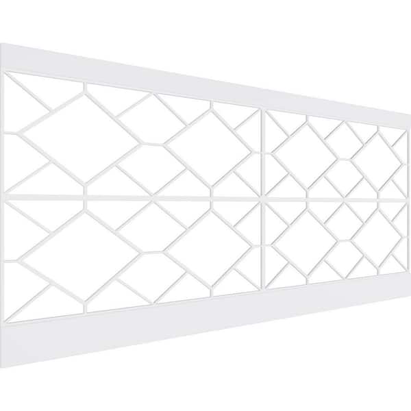 Ekena Millwork 44 in. H x 94-1/2 in. W 28.92 sq. ft. Hudson PVC Wainscot Paneling Kit