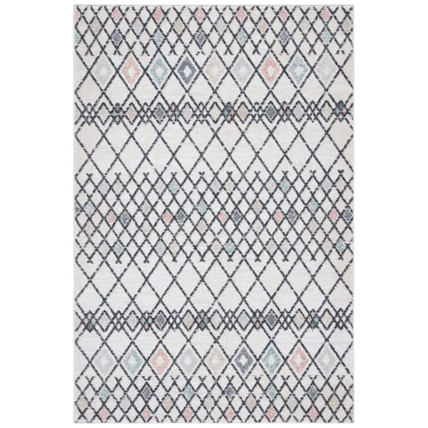 SAFAVIEH Amsterdam Ivory/Beige Doormat 3 ft. x 5 ft. Geometric;Trellis Area Rug